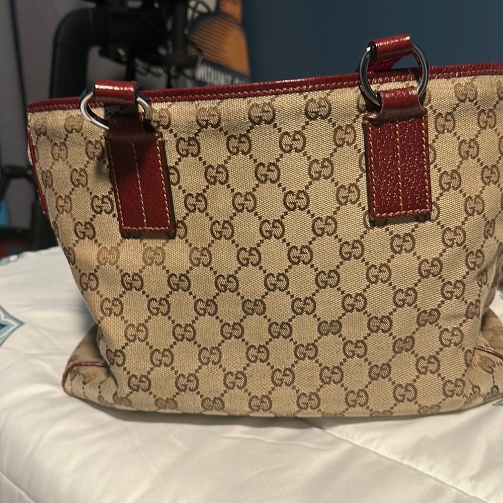 Gucci canvas shopper bag